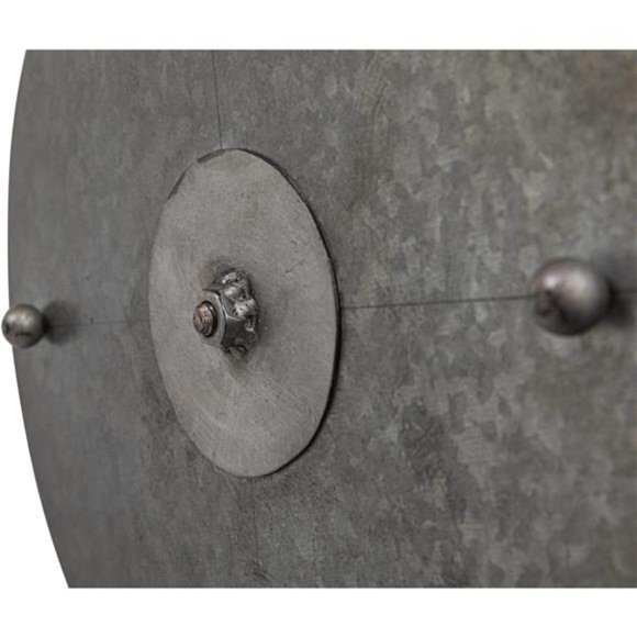 Farmhouse 2 Tiered Galvanized Serving Tray Stand with Handle, Rustic Metal Tray - Picture 5 of 6